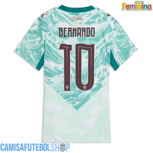 Camisa de time de futebol Portugal Bernardo Silva #10 Replicas 2º Equipamento Feminina Mundo 2026 Manga Curta